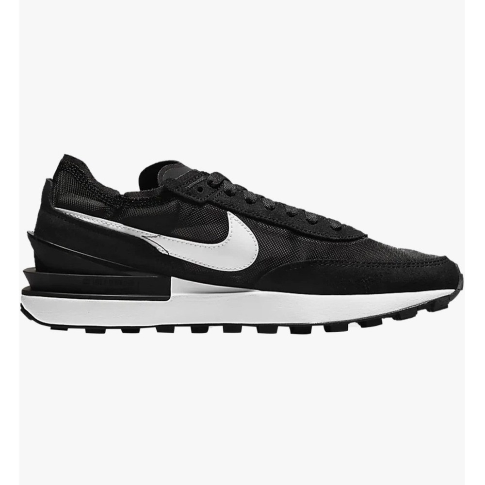 Nike Waffle One Black White Mesh Suede Low Top Sneakers Athletic Shoes  Womens 9